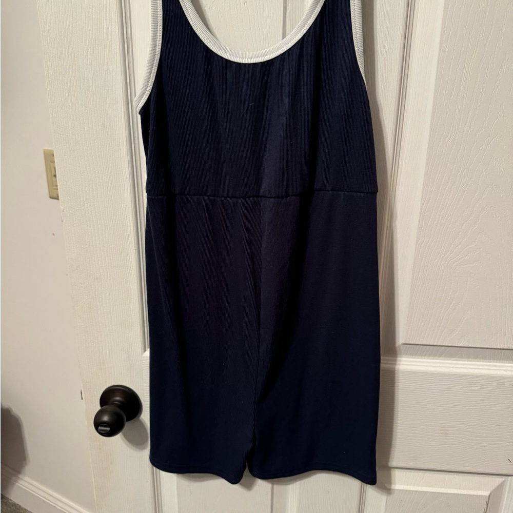 Navy Blue Sleeveless maternity Jumpsuit